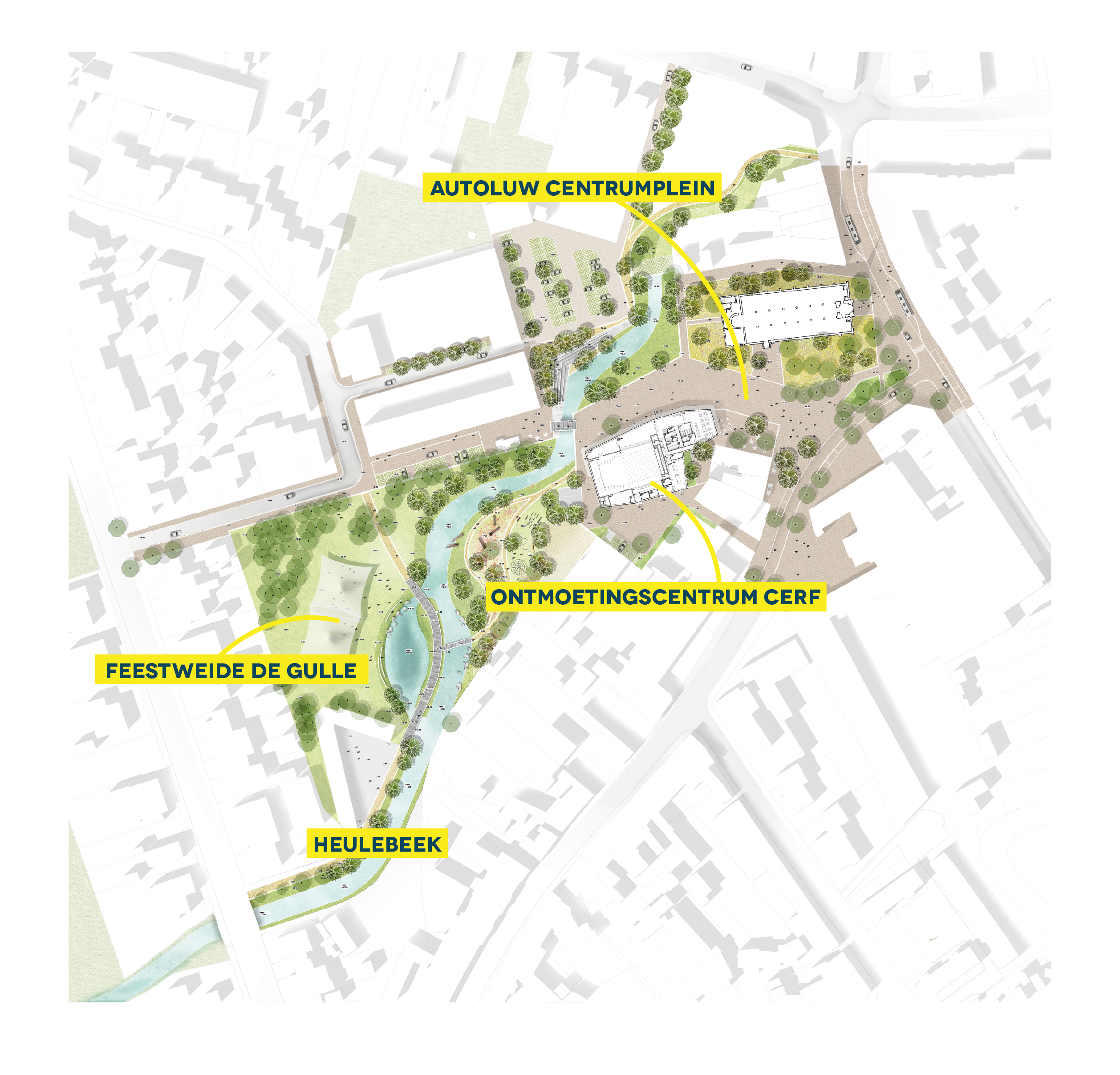 Krijtlijnen centrumvernieuwing Gullegem
